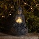 Glitzhome 12"H Zen-Style Polyresin Table Fountain with Pump and LED Light (KD)