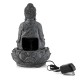 Glitzhome 12"H Zen-Style Polyresin Table Fountain with Pump and LED Light (KD)