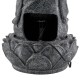 Glitzhome 12"H Zen-Style Polyresin Table Fountain with Pump and LED Light (KD)