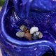 Glitzhome 11.75"H 4-Tiered Ceramic Cobalt Blue Table Fountain with Pump (KD)