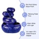 Glitzhome 11.75"H 4-Tiered Ceramic Cobalt Blue Table Fountain with Pump (KD)