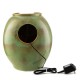 Glitzhome 11.5"H Ceramic Sage Green Pot Table Fountain with Pump (KD)