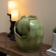 Glitzhome 11.5"H Ceramic Sage Green Pot Table Fountain with Pump (KD)