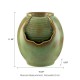 Glitzhome 11.5"H Ceramic Sage Green Pot Table Fountain with Pump (KD)