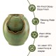 Glitzhome 11.5"H Ceramic Sage Green Pot Table Fountain with Pump (KD)