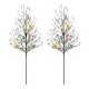 Glitzhome Set of 2 28"H Easter Berries & Eggs Picks