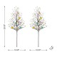 Glitzhome Set of 2 28"H Easter Berries & Eggs Picks