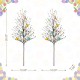 Glitzhome Set of 2 28"H Easter Berries & Eggs Picks