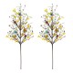 Glitzhome Set of 2 28"H Easter Berries & Eggs & Leaves Picks