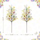 Glitzhome Set of 2 28"H Easter Berries & Eggs & Leaves Picks