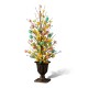 Glitzhome 36"H Easter Egg & Flower Urn Porch Tree, 20 Warm White Lights with timer