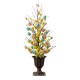 Glitzhome 36"H Easter Egg & Flower Urn Porch Tree, 20 Warm White Lights with timer