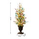 Glitzhome 36"H Easter Egg & Flower Urn Porch Tree, 20 Warm White Lights with timer
