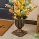 Glitzhome 36"H Easter Egg & Flower Urn Porch Tree, 20 Warm White Lights with timer