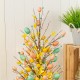 Glitzhome 36"H Easter Egg & Flower Urn Porch Tree, 20 Warm White Lights with timer