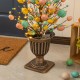 Glitzhome 36"H Easter Egg & Berries Urn Porch Tree, 20 Warm White Lights with timer