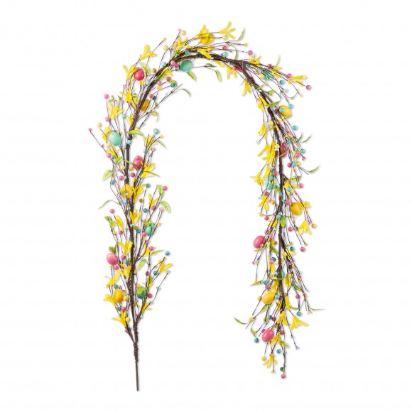 Glitzhome 72"L Easter Egg & Flower Garland