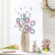 Glitzhome Set of Two 28"H Easter Glitter Egg, Bunny & Donuts Picks