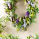 Glitzhome 24"D Easter Lavender & Bird Nest Wreath