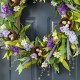 Glitzhome 24"D Easter Lavender & Bird Nest Wreath