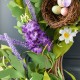 Glitzhome 24"D Easter Lavender & Bird Nest Wreath