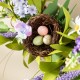 Glitzhome 24"D Easter Lavender & Bird Nest Wreath