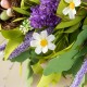 Glitzhome 24"D Easter Lavender & Bird Nest Wreath