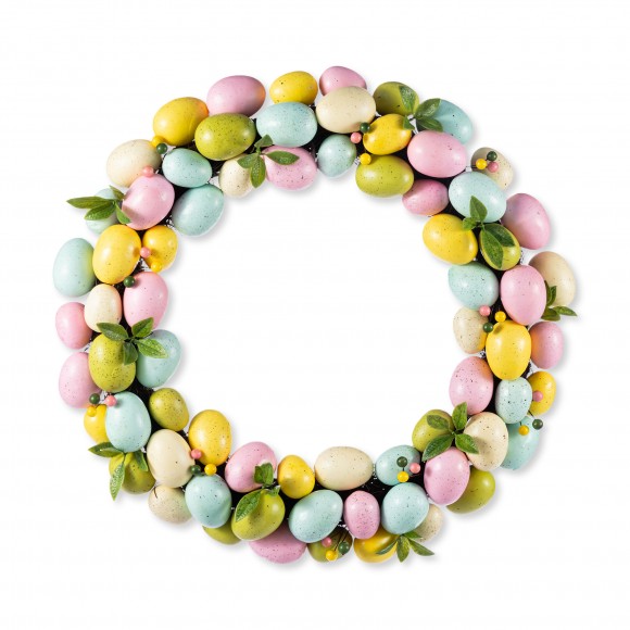 Glitzhome 18"D Easter Eggs Wreath