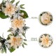 Glitzhome 24"D Peach Dahlia Floral Wreath Includes a Complimentary Black Metal Wreath Hanger