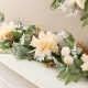 Glitzhome 6ft Peach Dahlia Floral Garland