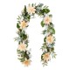 Glitzhome 6ft Peach Dahlia Floral Garland