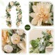 Glitzhome 6ft Peach Dahlia Floral Garland