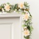 Glitzhome 6ft Peach Dahlia Floral Garland