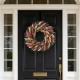 Glitzhome 24"D Pink Purple & Yellow Mixed Heather Wreath Includes a Complimentary Black Metal Wreath Hanger