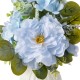 Glitzhome 18"H Blue Peony & Hydrangea with Ceramic Vase Centerpiece