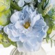 Glitzhome 18"H Blue Peony & Hydrangea with Ceramic Vase Centerpiece