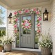 Glitzhome 6ft Pink Hydrangea Peony & Cherry Garland