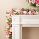 Glitzhome 6ft Pink Hydrangea Peony & Cherry Garland