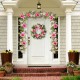 Glitzhome 6ft Pink Hydrangea Peony & Cherry Garland