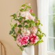 Glitzhome 28"H Set of 2 Pink Hydrangea Peony & Cherry Pick