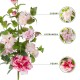 Glitzhome 28"H Set of 2 Pink Hydrangea Peony & Cherry Pick