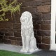 Glitzhome 36.25"H Oversized MGO White Guardian Sitting Lion Garden Statue