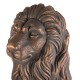 Glitzhome 36.25"H Oversized MGO Bronze Guardian Sitting Lion Garden Statue