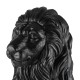 Glitzhome 36.25"H Oversized MGO Black Guardian Sitting Lion Garden Statue