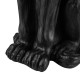 Glitzhome 36.25"H Oversized MGO Black Guardian Sitting Lion Garden Statue