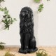 Glitzhome 36.25"H Oversized MGO Black Guardian Sitting Lion Garden Statue