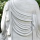 Glitzhome 29.5"H Oversized MGO White Meditating Buddha Statue