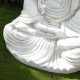 Glitzhome 29.5"H Oversized MGO White Meditating Buddha Statue