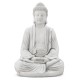 Glitzhome 29.5"H Oversized MGO White Meditating Buddha Statue