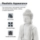 Glitzhome 29.5"H Oversized MGO White Meditating Buddha Statue